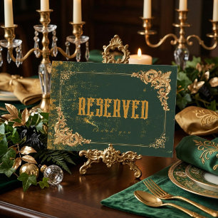 Numéro De Table Panneau de table de mariage vintage élégant or et 