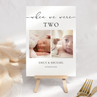 Numéro De Table Panneau de table de mariage When We Were Age