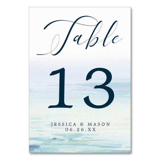 Numéro De Table Panneau du Mariage de plage (Par défaut)