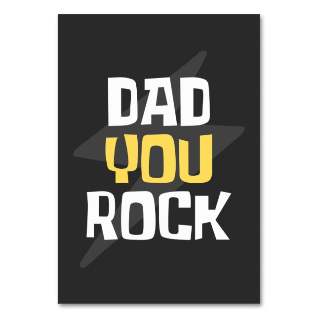 Numéro De Table Papa You Rock - Fête des pères / Cadeau d'annivers (Par défaut)
