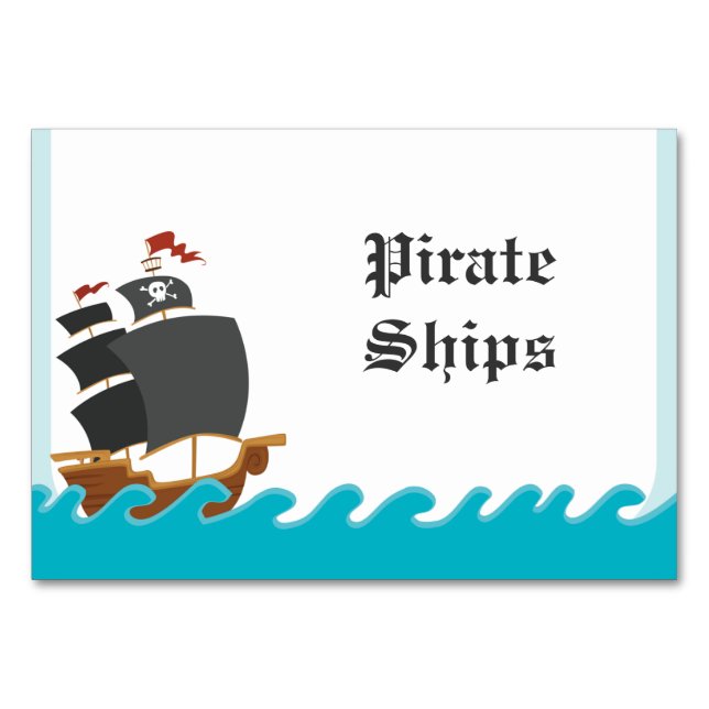 Numéro De Table Parti pirate (Devant)