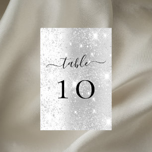 Numéro De Table Parties scintillant argentée scintille glamour