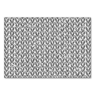 Numéro De Table Parties scintillant en argent Chevrons Knit Motif 