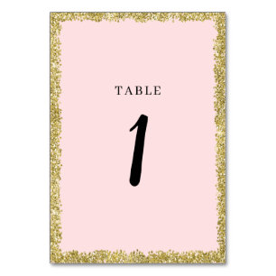 Numéro De Table Parties scintillant rose et or Numéros de tableau