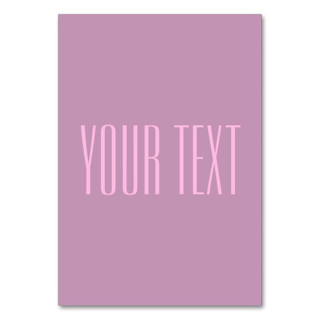 Numéro De Table Pastel Purple & Pink clair | Texte modifiable mode (Par défaut)