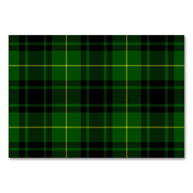 Numéro De Table Pâte verte de tartan MacArthur (Devant)