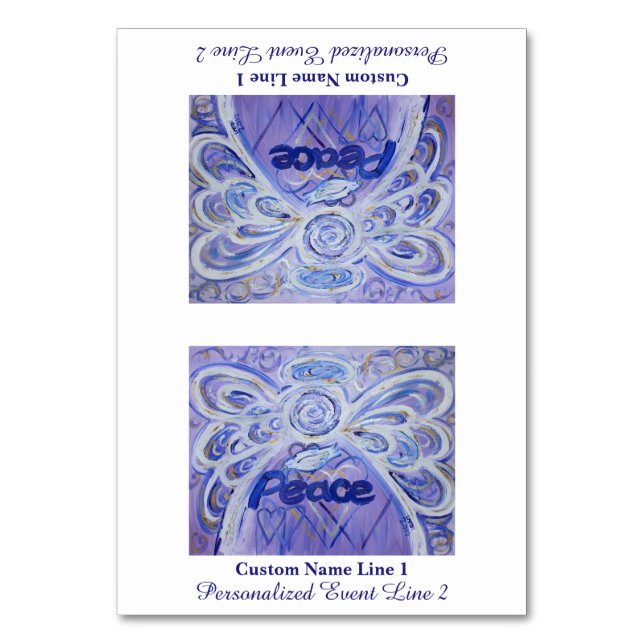 Numéro De Table Peace Inspiration Word Angel Table Tente Card (Par défaut)