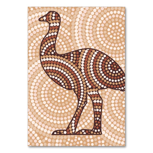 Numéro De Table Peinture à points d'emu autochtone (Par défaut)