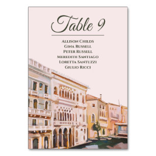 Numéro De Table Peintures de Venise, Italie