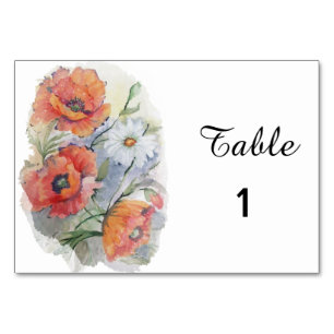 Numéro De Table Pépites et marguerite florale