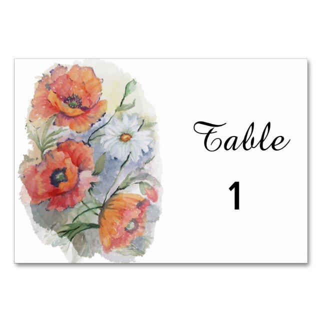 Numéro De Table Pépites et marguerite florale (Devant)