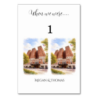 Numéro de table personnalisé pour mariage