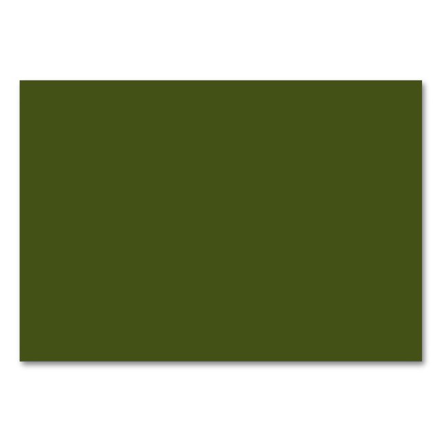 Numéro De Table Personnaliser de design couleur vert olive (Devant)