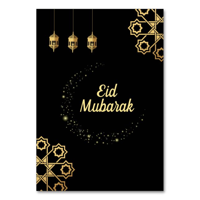 Numéro De Table Personnaliser d'or de l'Aïd Moubarak (Par défaut)