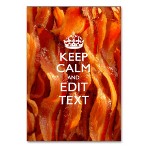 Numéro De Table Personnalisez ceci avec Keep Calm et Sizzling Baco