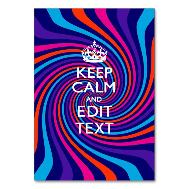 Numéro De Table Personnalisez votre texte Conserver le calme sur M (Par défaut)