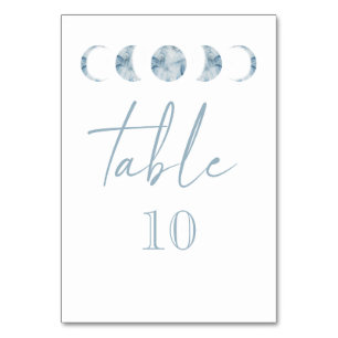Numéro De Table Phases célestes de lune minimaliste
