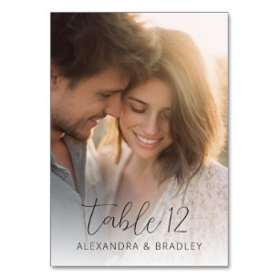 Numéro De Table Photo Chaleureuse Romantique