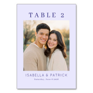 Numéro De Table Photo Contemporain Navy Chaud