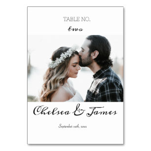 Numéro De Table Photo de calligraphie minimal élégant