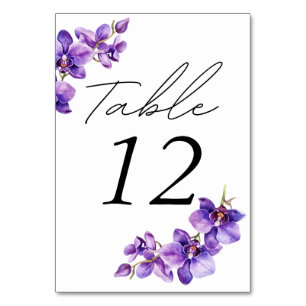 Numéro De Table Photo de script floral