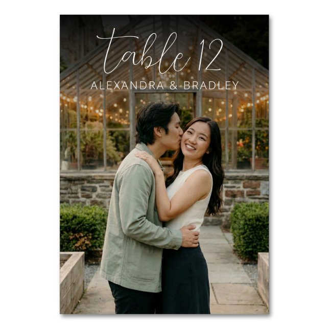 Numéro De Table Photo de serre romantique (Dos)