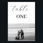 Numéro de table photo d'élégant minimalisme<br><div class="desc">Numéro de table photo minimaliste élégant</div>