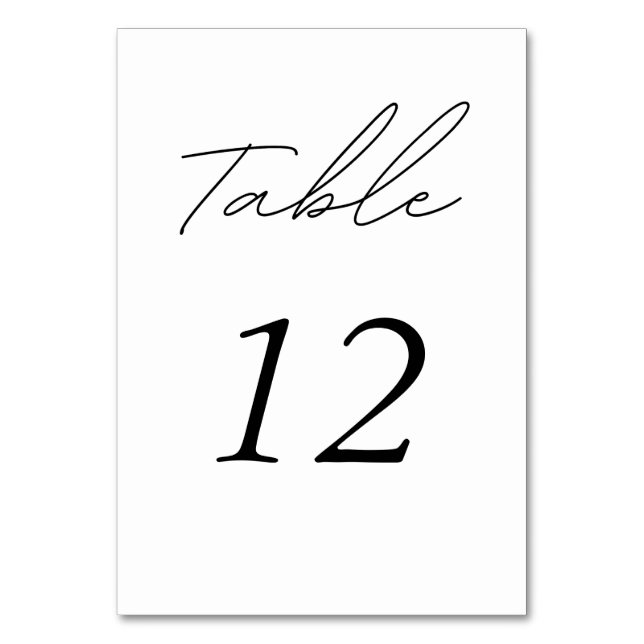 Numéro De Table photo en noir et blanc (Par défaut)