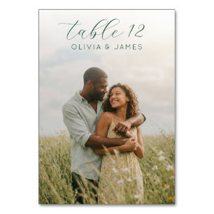 Numéro De Table Photo floral jaune romantique