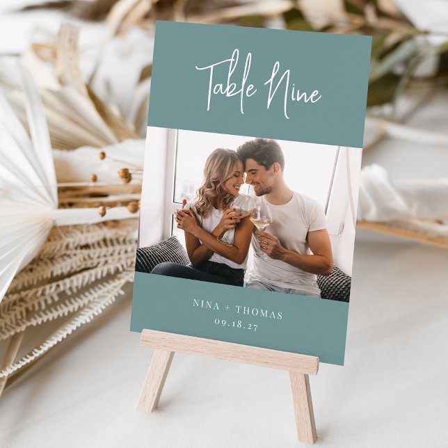 Numéro De Table Photo manuscrite moderne + Serif classique (Créateur téléchargé)