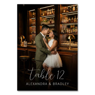 Numéro De Table Photo Marron Chaud Romantique