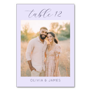 Numéro De Table Photo minimaliste romantique de lavande