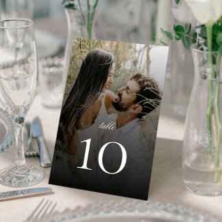 Numéro De Table Photo moderne avec Mariage de recouvrement noir