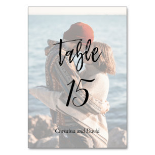 Numéro De Table Photo personnalisée romantique Mariage moderne per