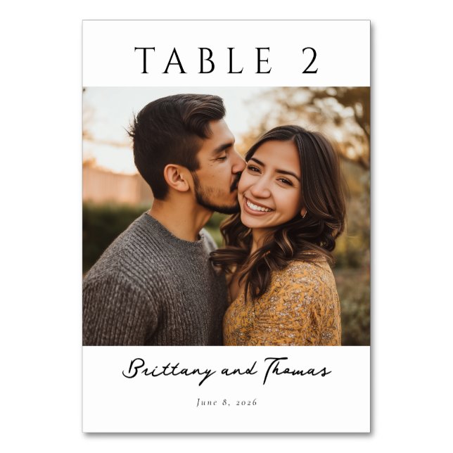 Numéro De Table Photo Terre Romantique (Par défaut)