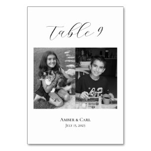 Numéro De Table Photos de l'âge de l'enfant Mariage Numéro de cart