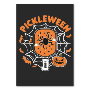 Numéro De Table Pickleween Funny Éffrayant Halloween Pickleball Sp