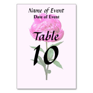 Numéro De Table Pierre rose foncé
