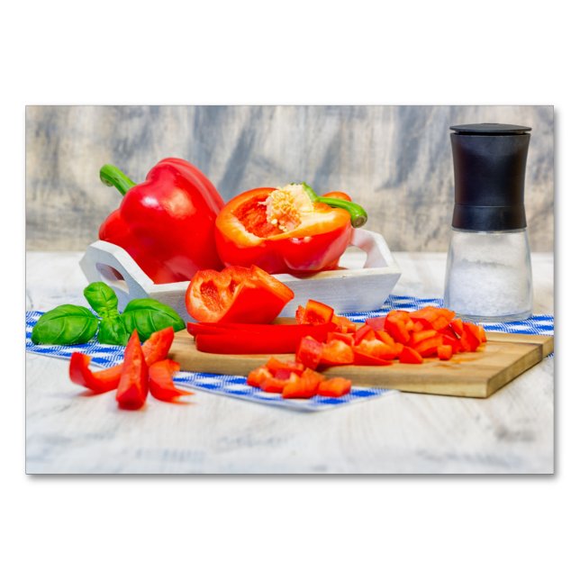 Numéro De Table Piments doux encore en vie (Dos)