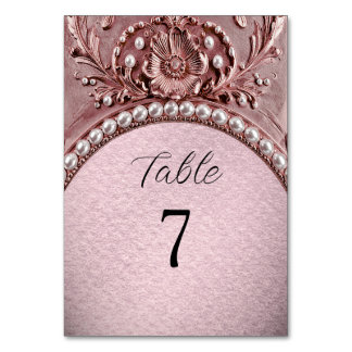 Numéro De Table Pink Flower Table Number