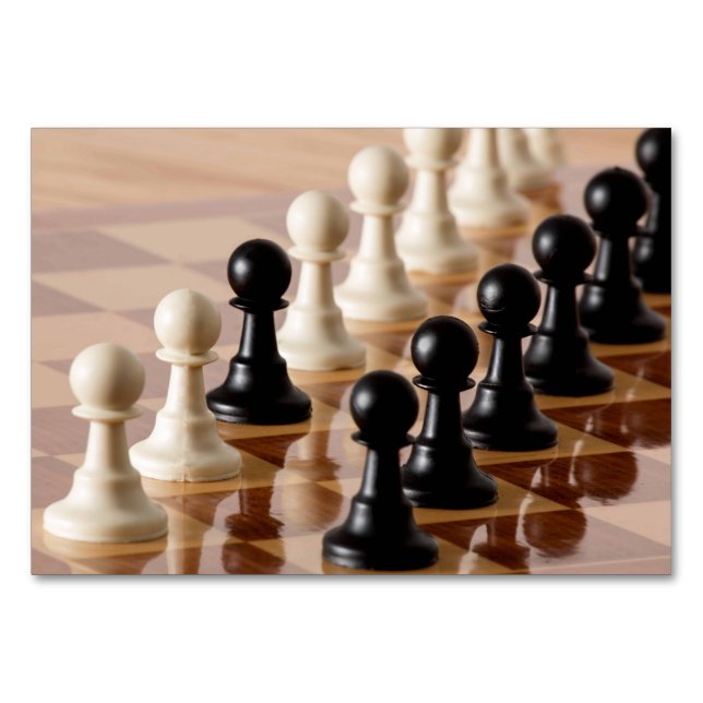 Numéro De Table Pions sur le tableau d'échecs (Devant)