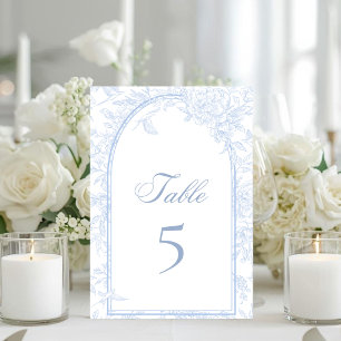 Numéro De Table Pivoine Bleue Arch Victorian Classique Mariage Bla