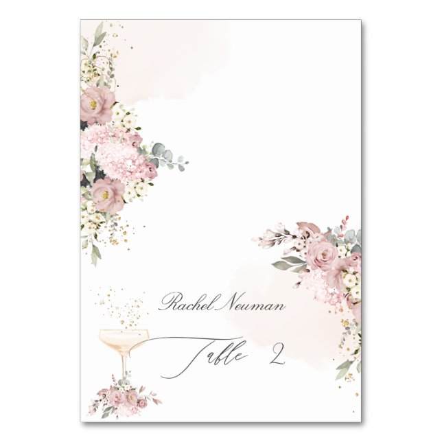 Numéro De Table PixDezines Dusty Rose Tent Escort Card (Par défaut)