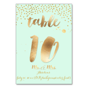 Numéro De Table PixDezines table 10/or arroses/do-it-yourself coul