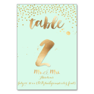 Numéro De Table PixDezines table 2/or arroses/do-it-yourself coule