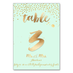 Numéro De Table PixDezines table 3/or arroses/do-it-yourself coule