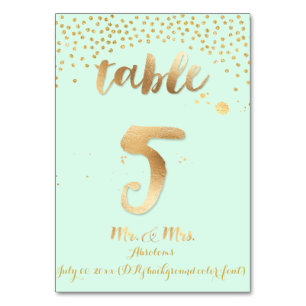 Numéro De Table PixDezines table 5/or arroses/do-it-yourself coule