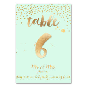Numéro De Table PixDezines table 6/or arroses/do-it-yourself coule