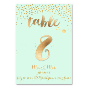 Numéro De Table PixDezines table 8/or arroses/do-it-yourself coule