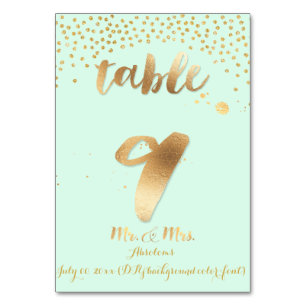 Numéro De Table PixDezines table 9/or arroses/do-it-yourself coule